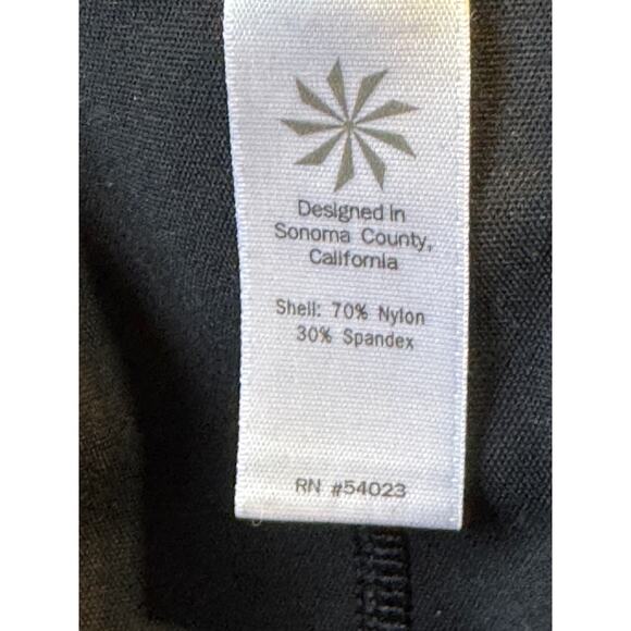 Athleta Black Performance Leggings w/ Drawstring & Side Seams Size Small - Picture 5 of 12